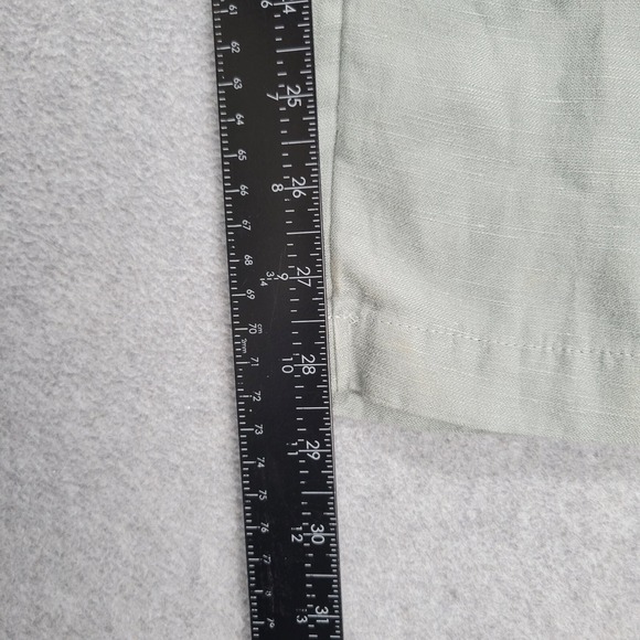 Soft Surroundings Jumpsuit Womens 12 Green Linen‎ Kerry Coastal Resort Cruise - Picture 10 of 16